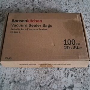 Bonsenkitchen Vacuum Sealer Bags 100 Pcs. 20x30 cm Brand New In Box